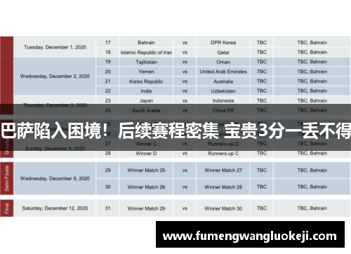 巴萨陷入困境！后续赛程密集 宝贵3分一丢不得
